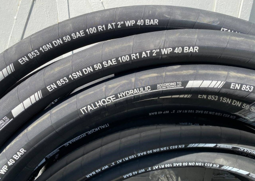 Рукав для раствора Italhose 50 мм 40 бар, маркировка DN 50 SAE 100 R1 AT