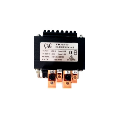 Понижающий трансформатор 380В на 24В 70ВА Cag Elektrik