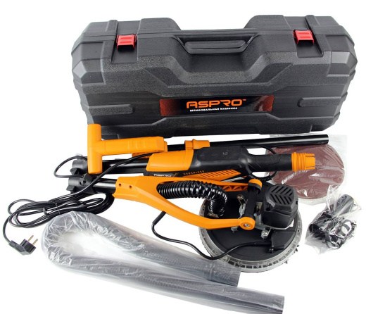 Складная шлифовальная машинка ASPRO-1010A в комплекте с кейсом